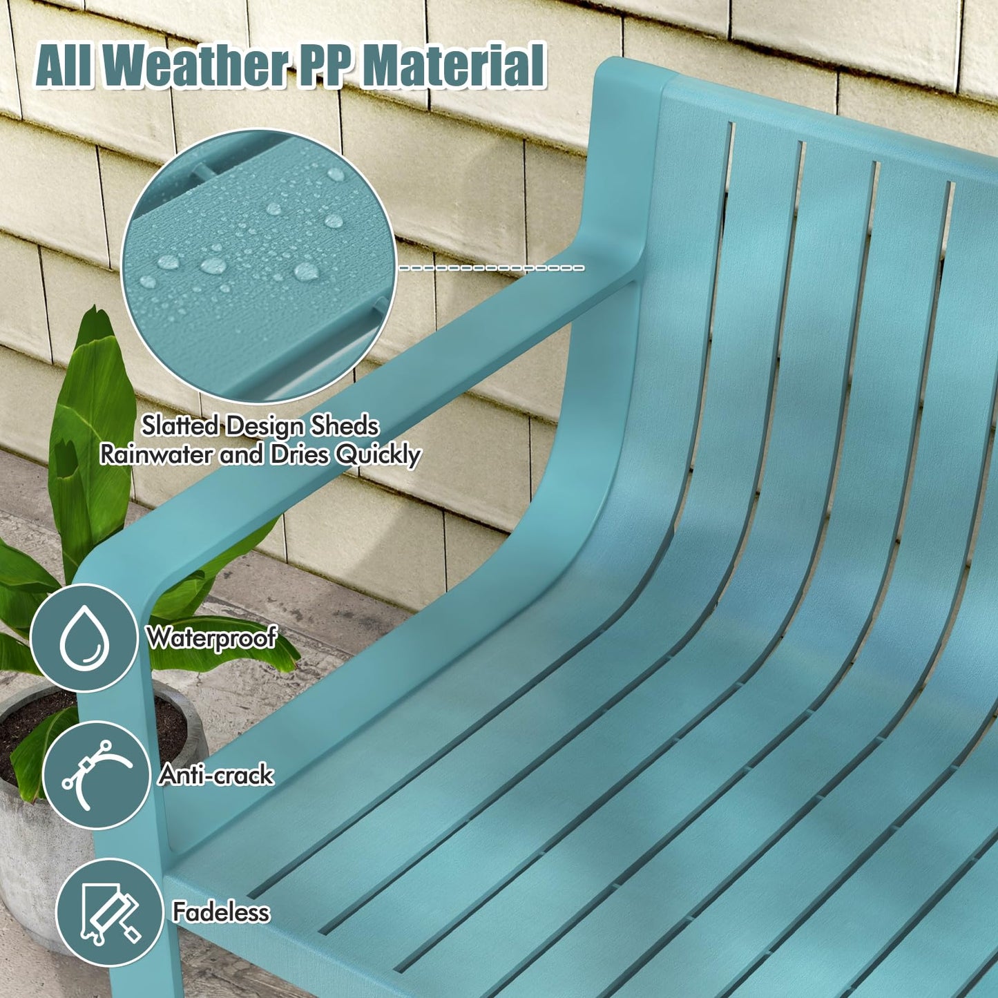 Tangkula 3 Piece Patio Furniture Set
