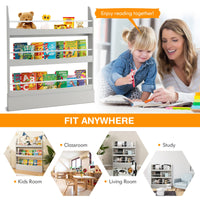Bookcase Rack Wall for Books & Magazines - Tangkula