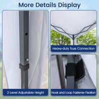 Tangkula 10x10Ft Pop up Canopy UPF50+ Portable Outdoor Tent with Wheeled Bag