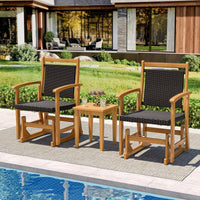 Tangkula Patio Rattan Glider Chair(1/2)
