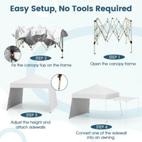 Tangkula 9.2x14 Ft Pop up Canopy with Sidewalls