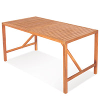 Tangkula 55" Acacia Wood Outdoor Dining Table for 4-6 Person