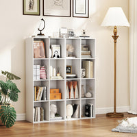 Grande bibliothèque horizontale sur pied Tangkula avec 8 étagères ouvertes et 2 kits anti-basculement