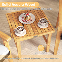 Ensemble de mobilier de patio en osier PE Tangkula 3 pièces pour véranda