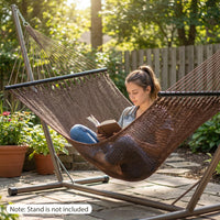 Tangkula 10.5FT Caribbean Double Hammock Heavy Duty Portable