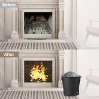 Tangkula 2 Gallon Metal Fireplace Bucket with Handle