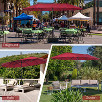 Tangkula 15Ft Double-Sided Patio Umbrella
