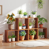 Tangkula 3/6 Cube Storage Organizers Stackable Bookcase Shelves(1/2)