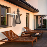 Tangkula 8 FT Wall Mounted Patio Umbrella with Adjustable Pole