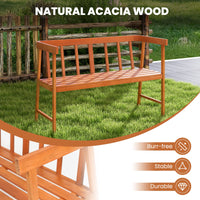 Tangkula Garden Bench with Slatted Seat for Porch, Park, Backyard