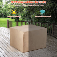 Ensemble de meubles de patio 7 pièces Tangkula avec table brasero, table brasero au propane 30 pouces 50 000 BTU