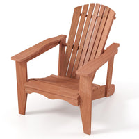 Tangkula Adirondack Chair | Solid Wood Garden Chair with High Backrest (1/2/4)
