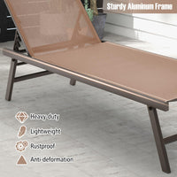 Tangkula 3 Piece Patio Chaise Lounge Set with Coffee Table