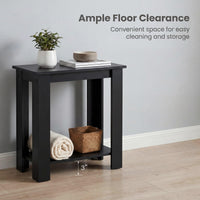 Tangkula 2-Tier Wooden Narrow End Table