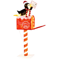 Tangkula 4,8 FT Pingouin Lumineux de Noël sur Boîte aux Lettres
