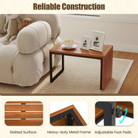 Tangkual 2-in-1 Patio Acacia Wood Side Tables