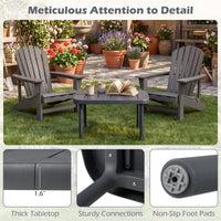 Tangkula Outdoor Coffee Table with Aluminum Alloy Rods