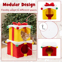 Tangkula Gift Box Shaped Cat House for Indoor Kittens