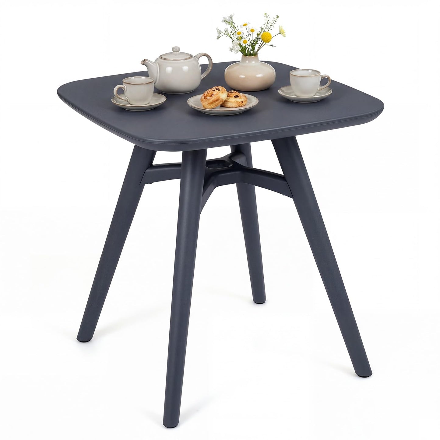 Tangkula 28" Square Outdoor Dining Table for Garden