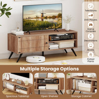 Tangkula Mid Century Modern Entertainment Center TV Stand