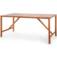 Tangkula Outdoor Rectangle Dining Table for Backyard
