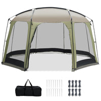 Tangkula 12.5' x 11.7' Screen House Tent for Garden and Outdoor Activities