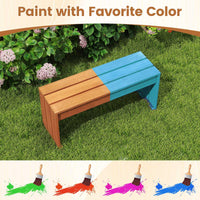 Tangkula 2-Person Wood Outdoor Garden Bench 440 LBS Weight Capacity (1/2)