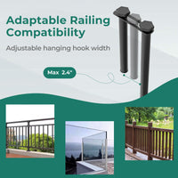 Tangkula Balcony Railing Table Outdoor Folding Hanging Table（24” x 20” x 20”）
