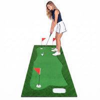 Tangkula 10 FT Golf Putting Green with Realistic Artificial Grass Turf