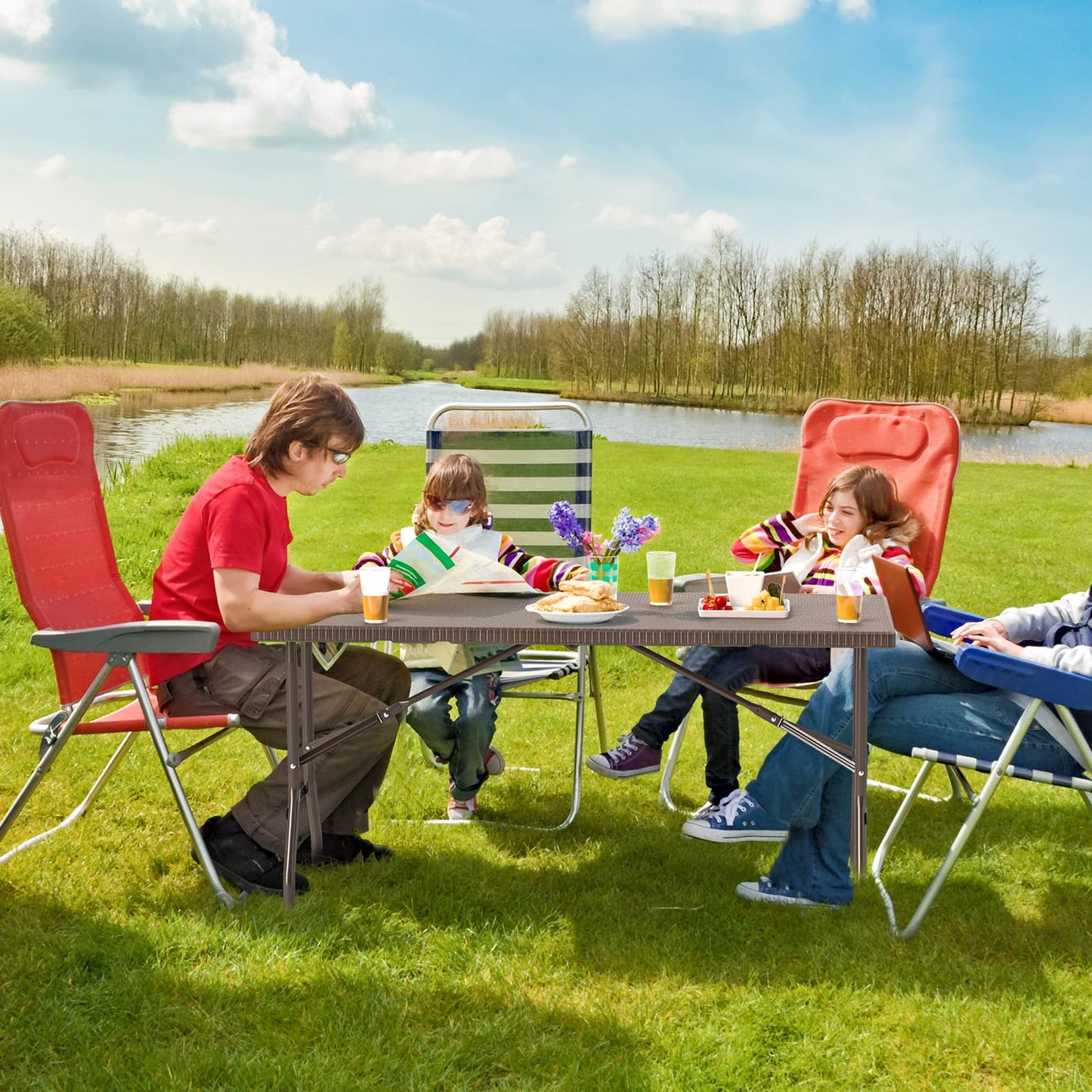 Tangkula 5FT Folding Table