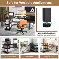 Tangkula Reversible L-Shaped Computer Desk