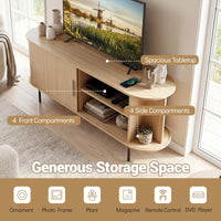 Tangkula Fluted TV Stand for TVs up to 60”
