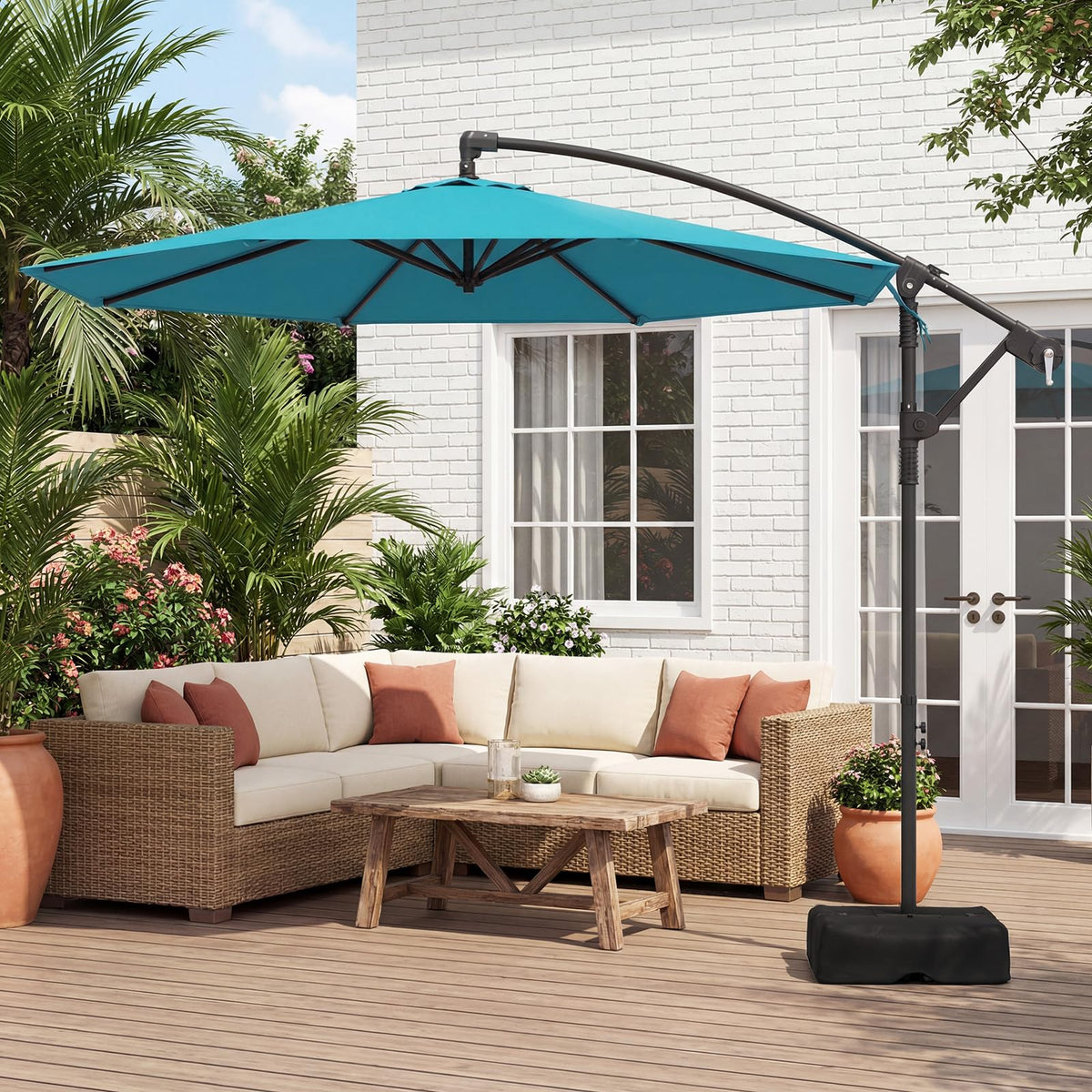 Tangkula 10ft Patio Umbrella with Base Included
