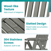 Tangkula Foldable Patio Chair All-Weather HDPE Outdoor Dining Chair(1/2/4)