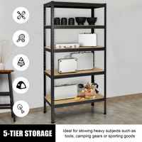 Tangkula 72" Storage Shelves, Heavy Duty Steel Frame 5-Tier Garage Shelf