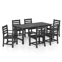 Tangkula 7 Pcs Outdoor Dining Table Set for 6