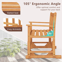 Tangkula 2-Person Outdoor Acacia Wood Glider Bench