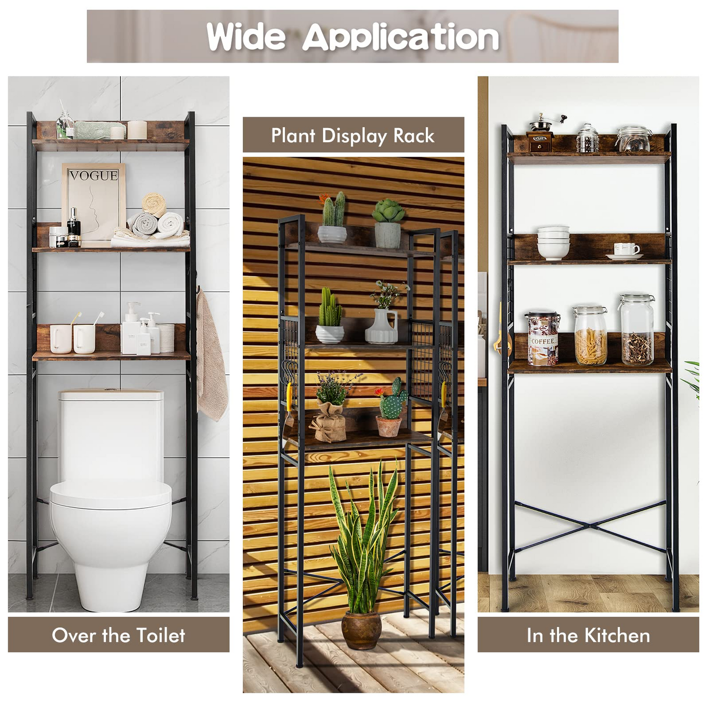 3-Tier Over-The-Toilet Storage Rack