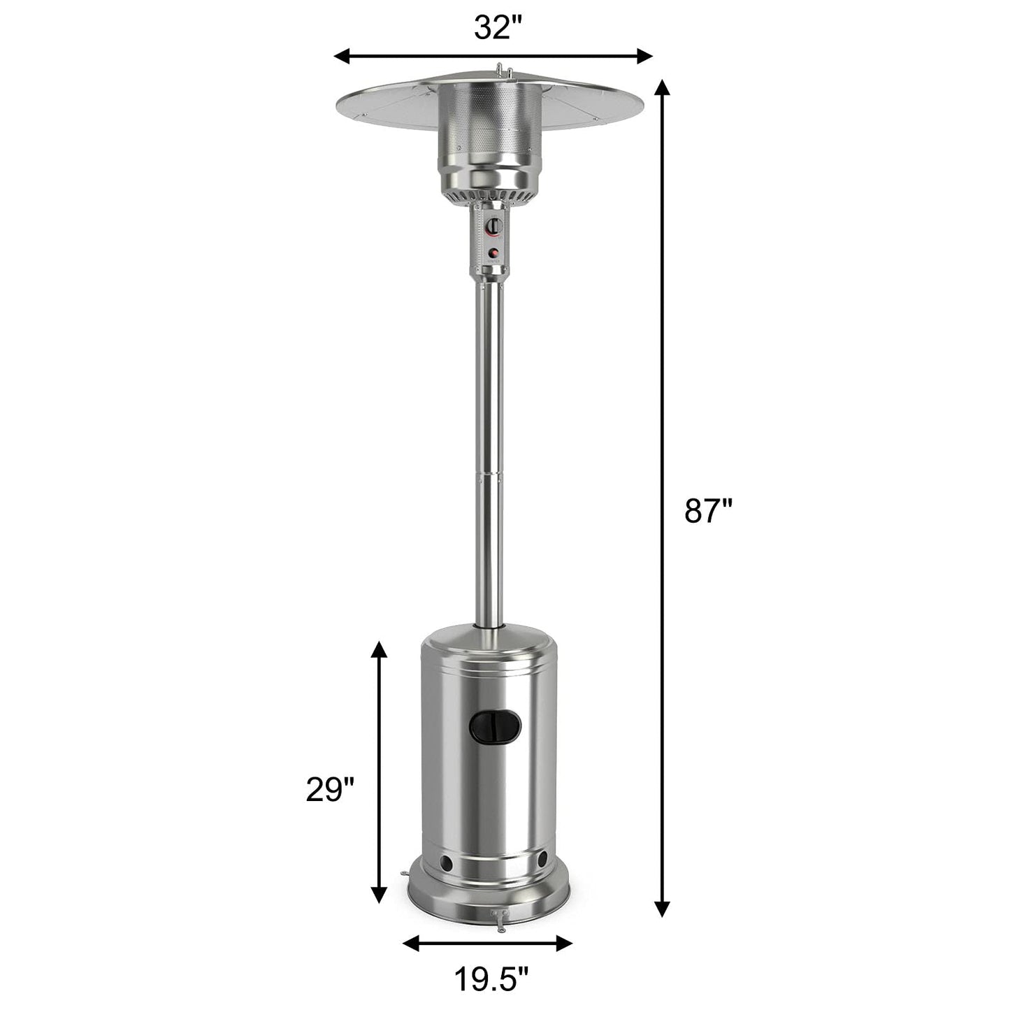 Patio Heater, 50000 BTU Propane Heater with Wheels