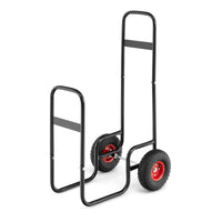 Tangkula Firewood Log Cart, Wood Rack Storage Mover with Rolling Wheels & Ergonomic Handle
