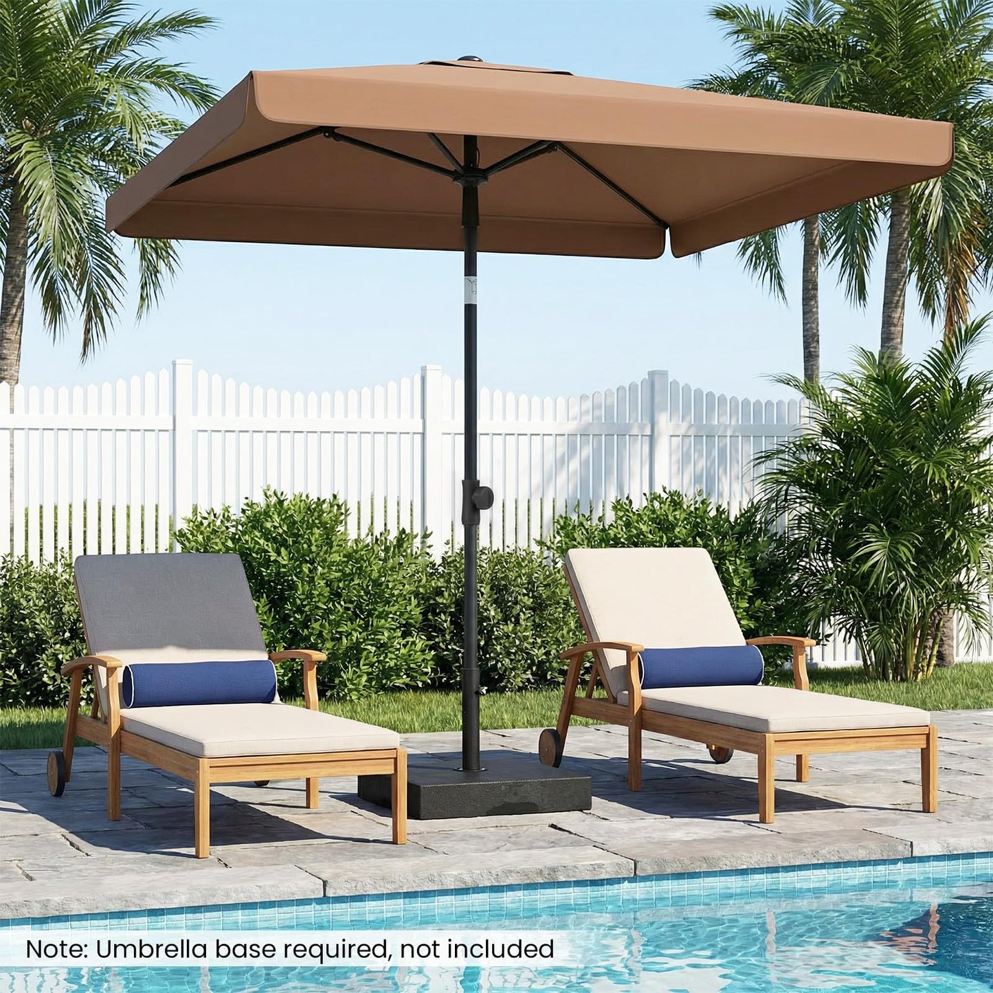 Tangkula 6.5 x 4.3 FT Rectangular Patio Umbrella