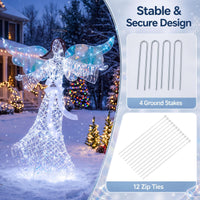 Tangkula 5.2 FT Christmas Lighted Iridescent Angel