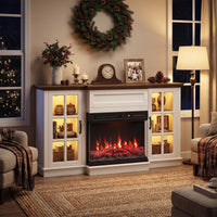 Tangkula 24/40/50/60 Inch 3-Sided Electric Fireplace with Remote