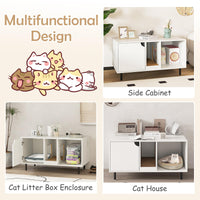 Tangkula Double Litter Box Enclosure