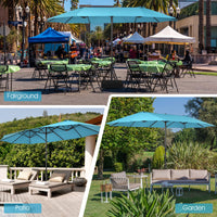 Tangkula Double-Sided Patio Umbrella for Poolside