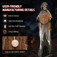 Tangkula 5.7 FT Life-Size Animated Halloween Grim Reaper with Chain