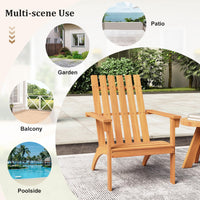 Tangkula Outdoor Adirondack Chair Solid Acacia Wood Fire Pit Chair (1/2/4)
