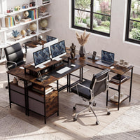 Tangkula 63" Reversible L Shaped Desk