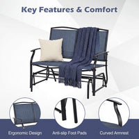 Tangkula 2-Person Patio Swing Glider Bench