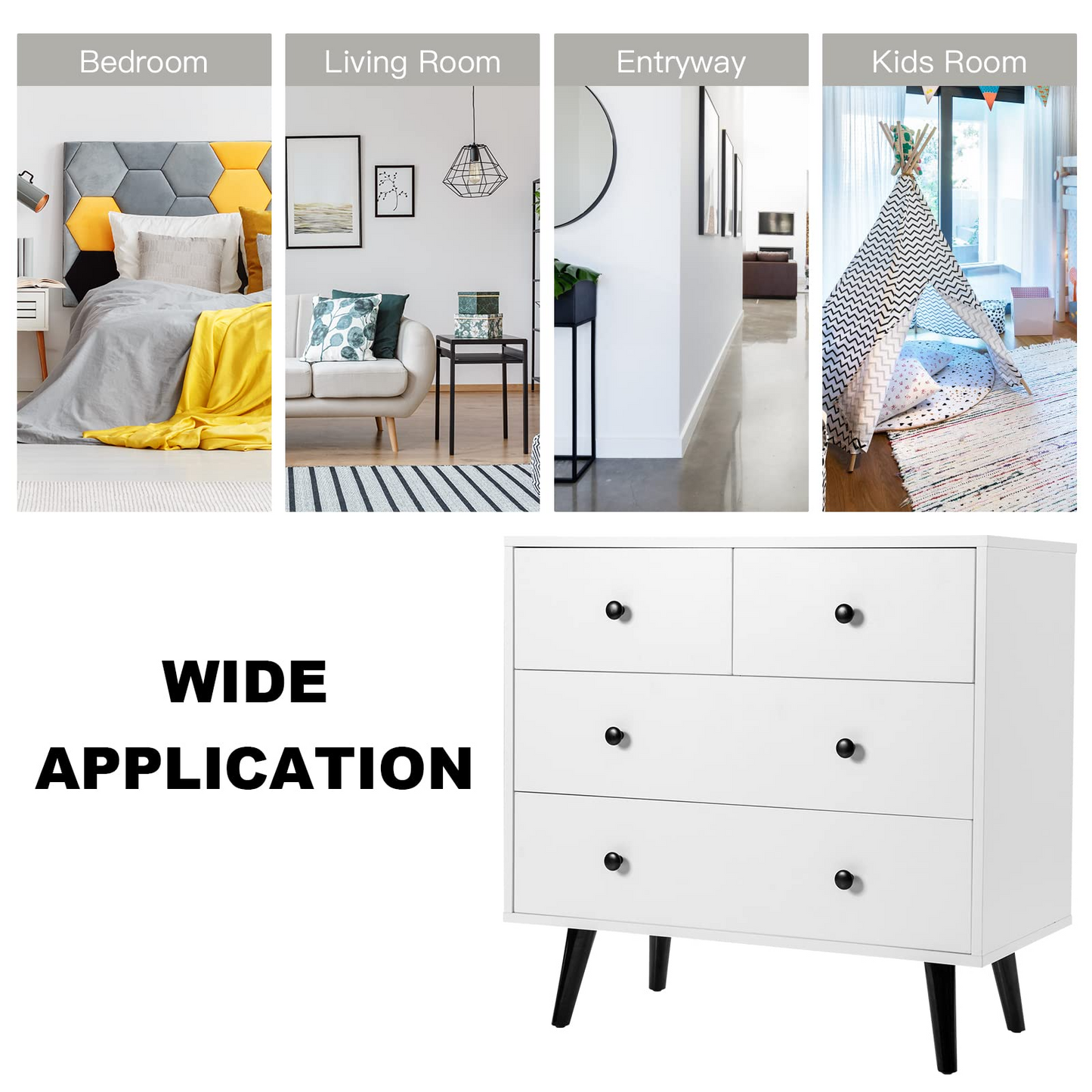 4 Drawer Dresser - Tangkula